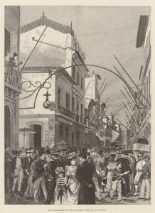 Il bombardamento di Rio de Janeiro, la Rua do Ouvidor da Melton Prior